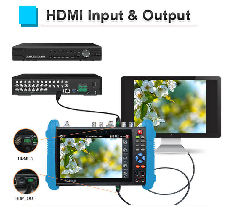 NOYAFA IPC716 MOVTADHS Pro All-In-One CCTV & Network Camera Tester with 7” IPS Touch Screen, 8K Video Viewing, PoE, TDR Cable Test, WiFi Analyzer, OPM, VFL, Multimeter for Security Installers, System Integrators, and Network Engineers