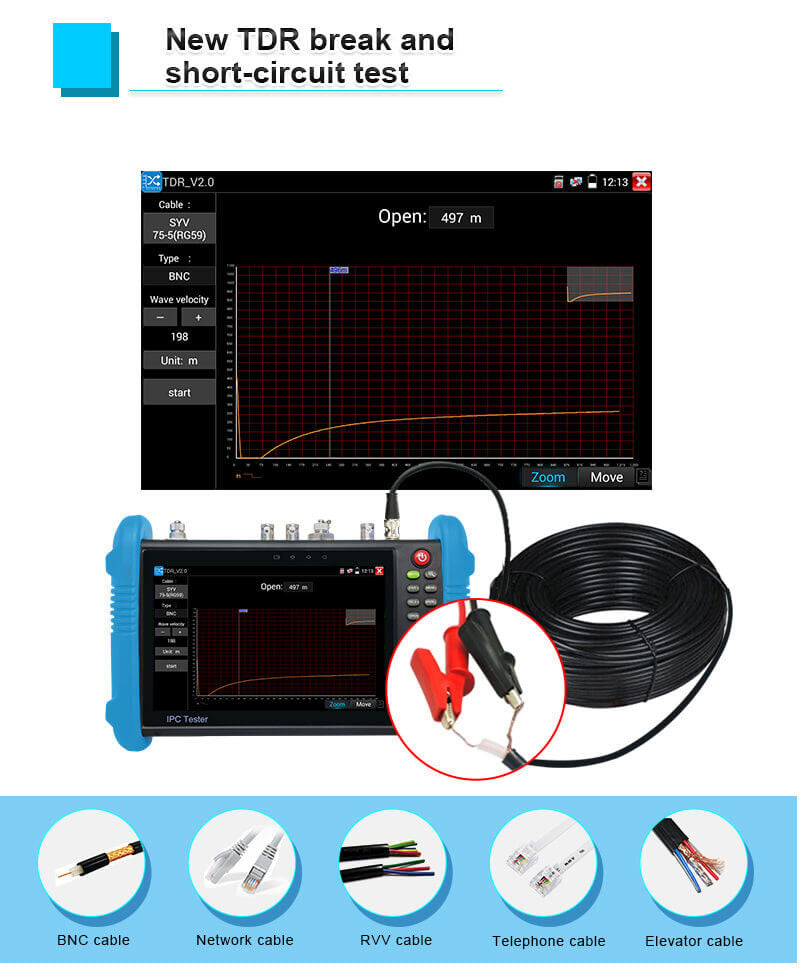 NOYAFA IPC716 MOVTADHS Pro All-In-One CCTV & Network Camera Tester with 7” IPS Touch Screen, 8K Video Viewing, PoE, TDR Cable Test, WiFi Analyzer, OPM, VFL, Multimeter for Security Installers, System Integrators, and Network Engineers