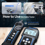 NOYAFA NF-8209 Pro Network Cable Toner & Probe Kit with Integrated Trace & Wire Mapping Receiver, Anti-interference Cable Locating, Cable Fault Testing, Length Testing, PoE, Port Flash, Crimp Testing for Network Installation & Maintenance