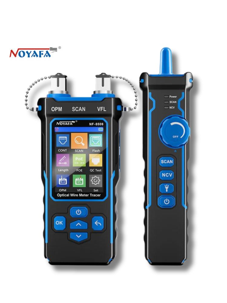 NOYAFA NF-8209 Pro Network Cable Toner & Probe Kit with Integrated Trace & Wire Mapping Receiver, Anti-interference Cable Locating, Cable Fault Testing, Length Testing, PoE, Port Flash, Crimp Testing for Network Installation & Maintenance