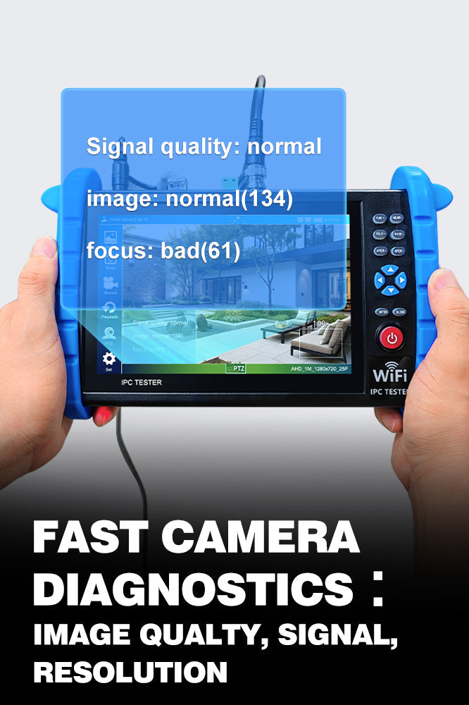 Noyafa NF-IPC722 Professional CCTV Tester & Network Analyzer – 7 Touchscreen, 4K Cameras & 30+ ONVIF & CVBS Protocols Support, PoE, TDR, and OPM Tools